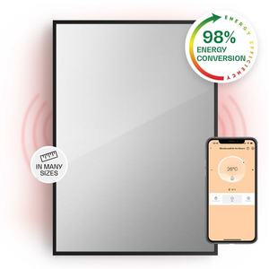 Klarstein La Palma 750 încălzitor smart 2 în 1 Convector infraroșu 85 x 60 cm 750 W partea frontală cu oglindă imagine