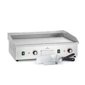 Klarstein Grillmeile 4400, grătar electric, Plancha, 2x2200W, placă de grătar din oțel inoxidabil imagine