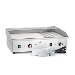 Klarstein Grillmeile 4400, grătar electric, Plancha, 2x2200W, placă de grătar din oțel inoxidabil imagine