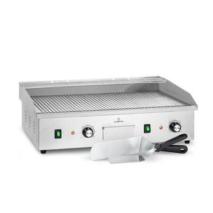 Klarstein Grillmeile 4400, grătar electric, Plancha, 2x2200W, placă de grătar din oțel inoxidabil imagine