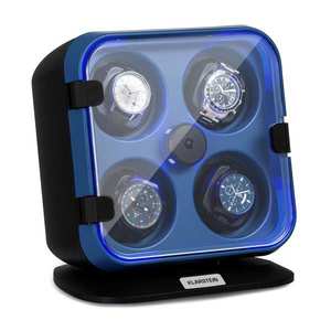 Klarstein Clover Watch winder, suport pentru 4 ceasuri, 3 rotații, 4 viteze LED imagine