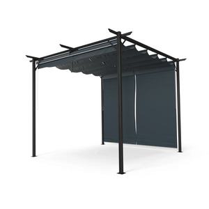 Blumfeldt Pantheon Robust Pergola, 3x3 m oțel vopsit electrostatic, rezistent la intemperii, cu jaluzele laterale imagine