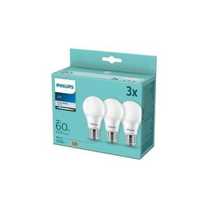 SET 3x bec LED Philips A60 E27/8W/230V 4000K imagine