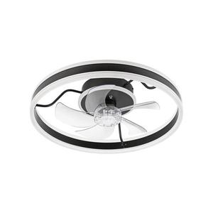 Plafonieră LED cu lator APOLLO LED/38W/230V negru + telecomandă imagine