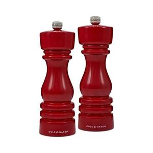 Set de râșnițe pentru sare și piper Cole&Mason LONDON 2 buc. 18 cm fag/roșu imagine