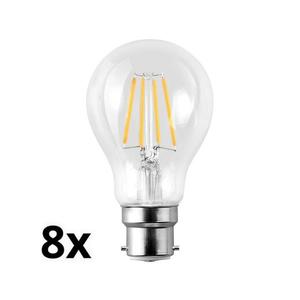 SET 8x bec LED A60 B22/7W/230V 2700K imagine