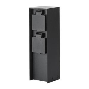 Stâlp de prize de exterior Brilagi PILLAR 2Z 230V IP44 negru imagine