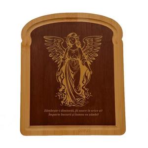 Tablou, gravat, Piksel, cu mesaj, lemn, natur, maro, 23x20x1cm imagine