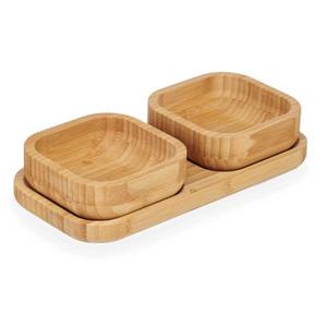 Set 3 piese din bambus pentru aperitive, 11 x 23 x 4.5 cm imagine