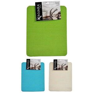 Set 3 covorase de baie, antialunecare, 32 x 40 cm, albastru, crem, verde imagine