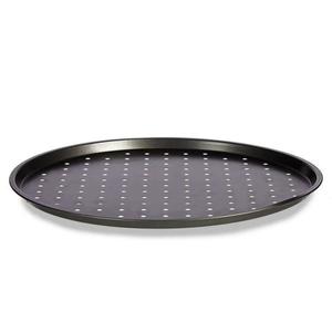 Tava rotunda pentru copt pizza, gri, 33 x 33 x 1 cm imagine