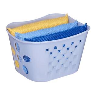 Set 3 bureti curatare cu suport plastic, albastru imagine