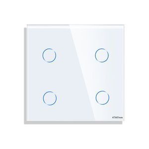 Panou Intrerupator Cvadruplu cu Touch Mini din Sticla LUXION imagine