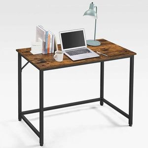 Birou, Vasagle, Industrial, 100 x 50 x 75 cm, PAL/otel, maro rustic imagine