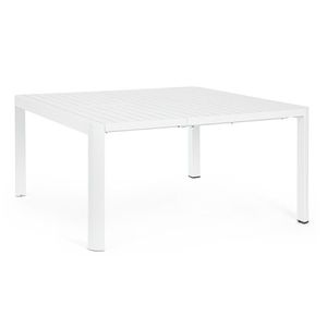 Masa extensibila pentru gradina/terasa Kiplin, Bizzotto, 149 x 97/149 x 77.5 cm, aluminiu, alb imagine