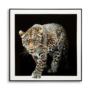 Tablou decorativ Jaguar -B, Mauro Ferretti, 82x82 cm, lemn de pin/canvas pictat si lacuit, multicolor imagine