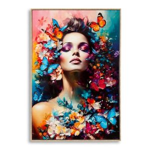 Tablou decorativ Marty -A, Mauro Ferretti, 62x92 cm, lemn de pin/canvas pictat si lacuit, multicolor imagine