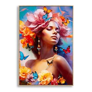 Tablou decorativ Marty -B, Mauro Ferretti, 62x92 cm, lemn de pin/canvas pictat si lacuit, multicolor imagine