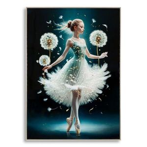 Tablou decorativ Dancing -A, Mauro Ferretti, 72x102 cm, lemn de pin/canvas pictat si lacuit, multicolor imagine