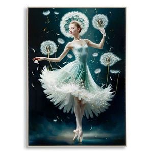 Tablou decorativ Dancing -B, Mauro Ferretti, 72x102 cm, lemn de pin/canvas pictat si lacuit, multicolor imagine