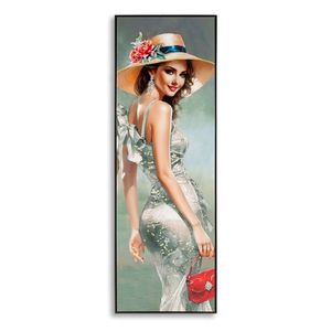 Tablou decorativ Elegant -H, Mauro Ferretti, 52x152 cm, lemn de pin/canvas pictat si lacuit, multicolor imagine