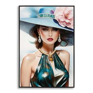 Tablou decorativ Pam -A, Mauro Ferretti, 62x92 cm, lemn de pin/canvas pictat si lacuit, multicolor imagine