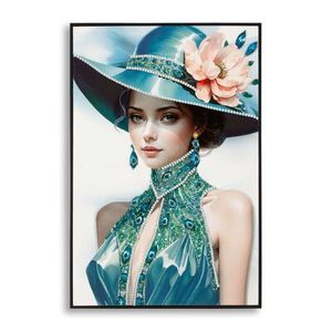 Tablou decorativ Pam -B, Mauro Ferretti, 62x92 cm, lemn de pin/canvas pictat si lacuit, multicolor imagine