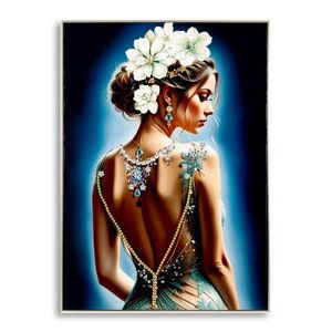 Tablou decorativ Isabel -H, Mauro Ferretti, 72x102 cm, lemn de pin/canvas pictat si lacuit, multicolor imagine