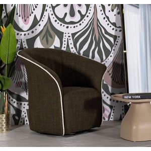 Fotoliu rotativ Siena Green Swivel, Mauro Ferretti, 83.5x66x80 cm, fier/poliester, verde imagine