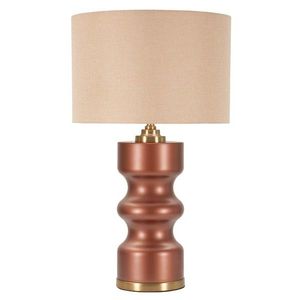 Lampa de masa Rosenthal -H, Mauro Ferretti, 1 x E27, 40W, 40.5x69.5 cm, sticla/fier/textil, maro/auriu imagine
