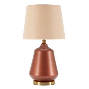 Lampa de masa Rosenthal -C, Mauro Ferretti, 1 x E27, 40W, 35.5x65 cm, sticla/fier/textil, maro/auriu imagine