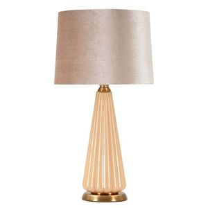 Lampa de masa Perly -H, Mauro Ferretti, 1 x E27, 40W, 36.5x68.5 cm, sticla/fier/textil, perla/auriu imagine