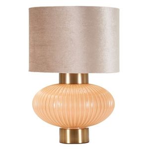 Lampa de masa Perly -W, Mauro Ferretti, 1 x E27, 40W, 33x49 cm, sticla/fier/textil, perla/auriu imagine