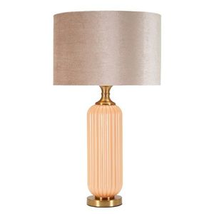 Lampa de masa Perly -C, Mauro Ferretti, 1 x E27, 40W, 35.5x64 cm, sticla/fier/textil, perla/auriu imagine