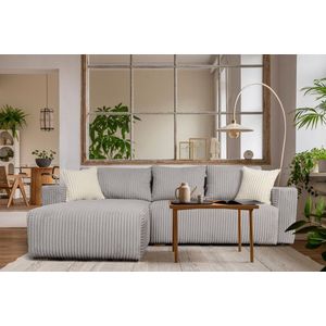 Coltar extensibil Verona Gri Reyat, 290x170x80 cm cu lada de depozitare imagine