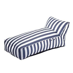 Sezlong Maris, Homla, 102x72x65 cm, poliester/spuma, alb/albastru imagine