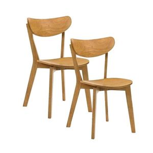 Set 2 scaune Vieri, Homla, 54x46.5x75.5 cm, lemn de cauciuc, natur imagine