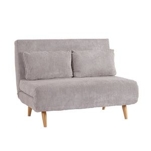 Canapea extensibila 2 locuri Walker, Bizzotto, 120x83x88 cm, otel/poliester, grej imagine