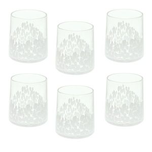 Set 6 pahare Venezia, Andrea Fontebasso, 300 ml, sticla, alb/transparent imagine