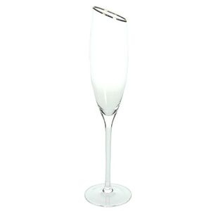 Set 6 pahare pentru sampanie Margot, Andrea Fontebasso, 190 ml, sticla, auriu/transparent imagine