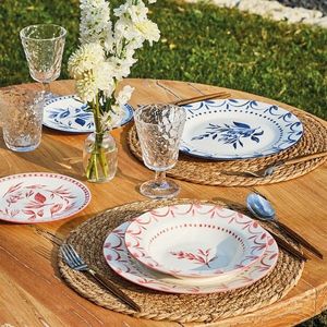 Serviciu de masa 18 piese Olimpia Blue Loire, Tognana, portelan, alb/albastru imagine