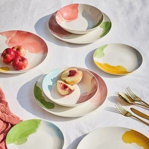 Serviciu de masa 18 piese Madison Acquerello, Tognana, portelan, multicolor imagine