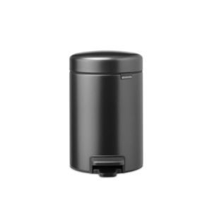 Cos de gunoi cu pedala, Brabantia, NewIcon, 3 L, 23.5x16.8x26.4 cm, otel, gri inchis imagine
