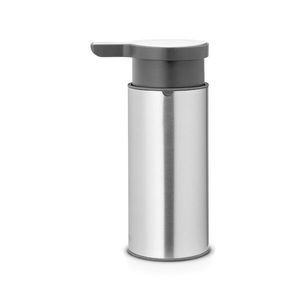 Dispenser sapun lichid, Brabantia, Matt Steel, 9.5x6.5x16.5 cm, otel, argintiu imagine