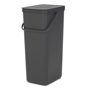 Cos de gunoi, Brabantia, Sort&Go, 40 L, 34.5x26.8x62 cm, polipropilena, gri imagine