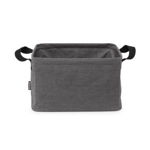 Cos de rufe / cos depozitare, pliabil, Brabantia, Linn, 35 L, 37x44x26 cm, textil, negru piper imagine