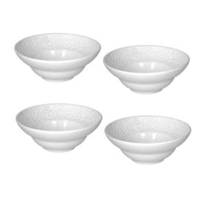 Set 4 boluri Etoile, Andrea Fontebasso, 14 cm, New Bone China, alb imagine
