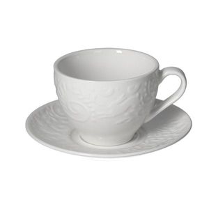 Set 4 cesti de ceai cu farfurie Etoile, Andrea Fontebasso, 200 ml, New Bone China, alb imagine