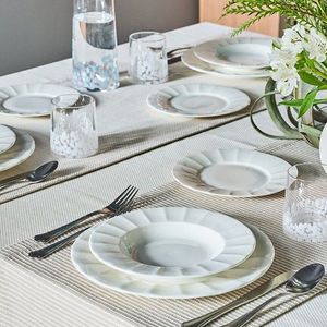 Serviciu de masa 18 piese Queen Bianco, Andrea Fontebasso, New Bone China, alb imagine