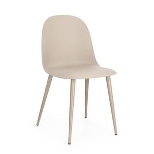 Scaun Ella, Bizzotto, 45x51.5x80.5 cm, polipropilena/otel, bej imagine